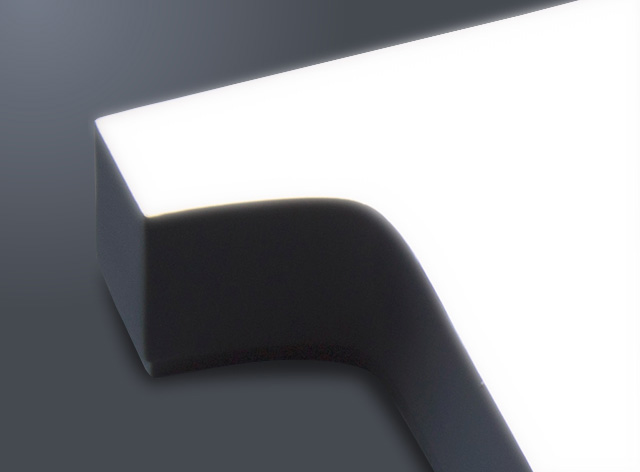LEDサイン（エコライモ）正面発光15°ストレートカット：細部