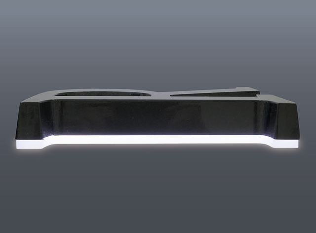LEDサイン（エコライモ）裏面発光（8°セミストレート / 15°テーパーカット）：側面